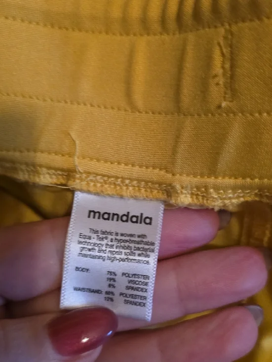 Yellow Drawstring Women's Scrub Pants - Picture 5 of 6